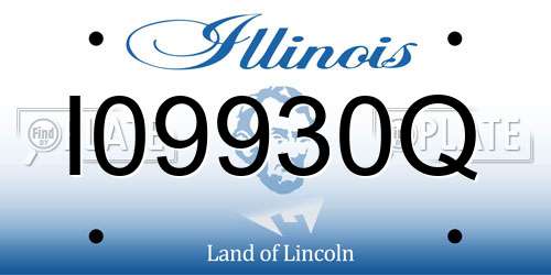 I09930Q Illinois License Plate