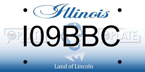 I09BBC Illinois License Plate