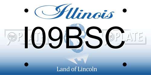 I09BSC Illinois License Plate