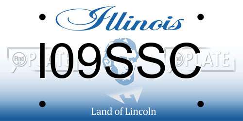 I09SSC Illinois License Plate