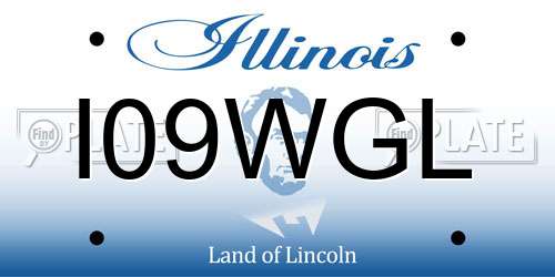 I09WGL Illinois License Plate