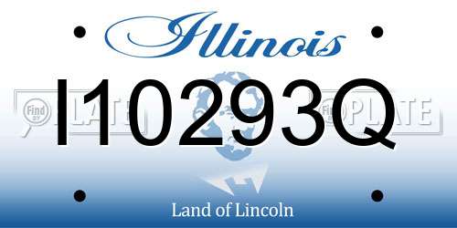 I10293Q Illinois License Plate