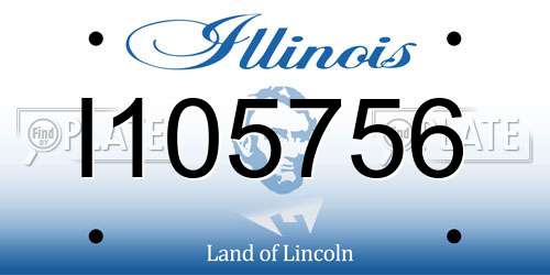 I105756 Illinois License Plate