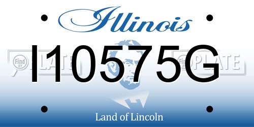 I10575G Illinois License Plate