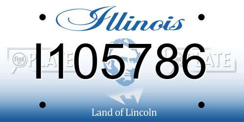 I105786 Illinois License Plate