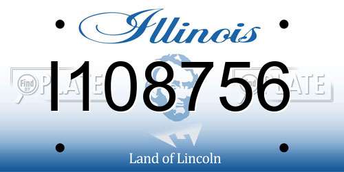 I108756 Illinois License Plate