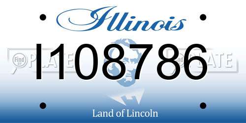 I108786 Illinois License Plate
