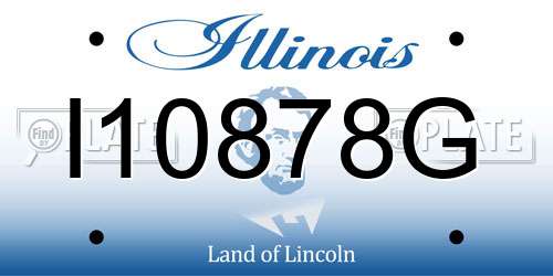 I10878G Illinois License Plate
