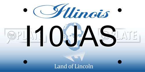 I10JAS Illinois License Plate