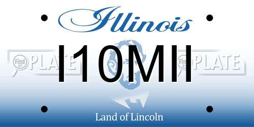 I10MII Illinois License Plate