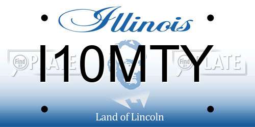 I10MTY Illinois License Plate