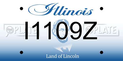 I1109Z Illinois License Plate