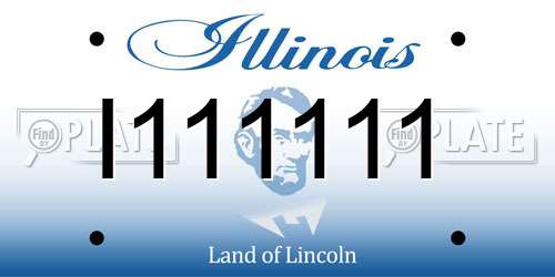 I111111 Illinois License Plate