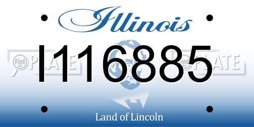 I116885 Illinois License Plate