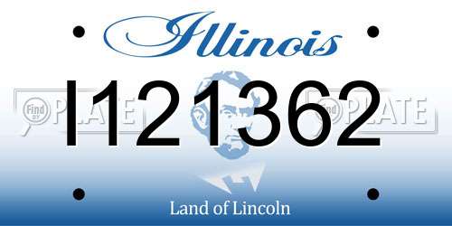 I121362 Illinois License Plate