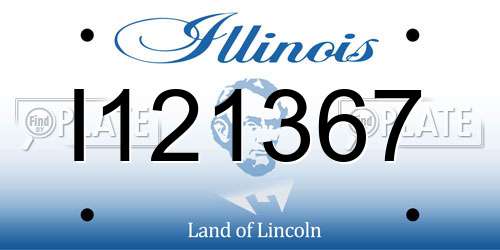 I121367 Illinois License Plate