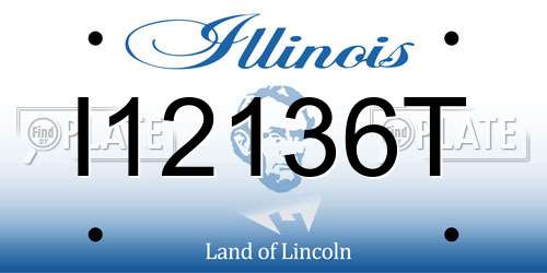 I12136T Illinois License Plate