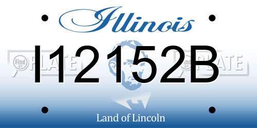 I12152B Illinois License Plate