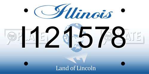 I121578 Illinois License Plate
