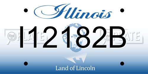 I12182B Illinois License Plate