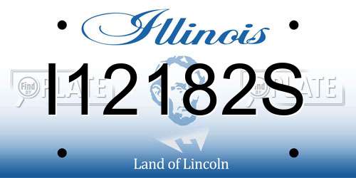 I12182S Illinois License Plate