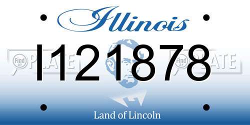 I121878 Illinois License Plate