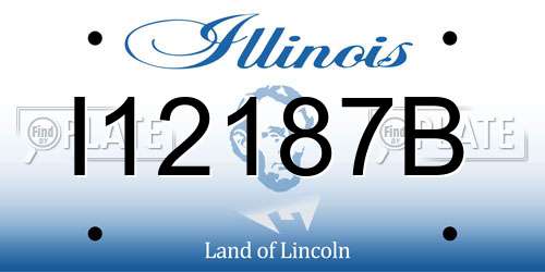 I12187B Illinois License Plate