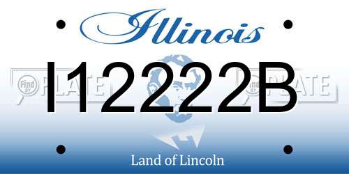 I12222B Illinois License Plate