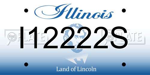 I12222S Illinois License Plate