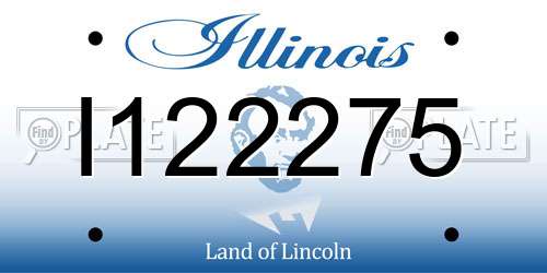 I122275 Illinois License Plate