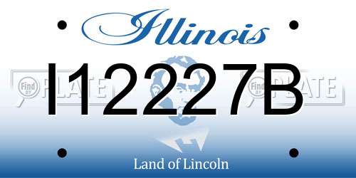 I12227B Illinois License Plate