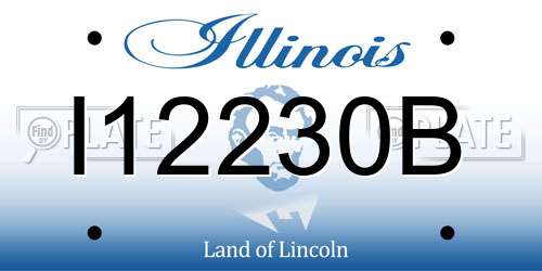 I12230B Illinois License Plate