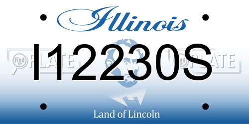 I12230S Illinois License Plate