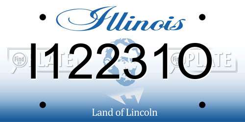 I12231O Illinois License Plate