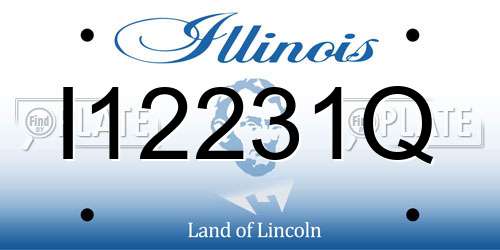 I12231Q Illinois License Plate
