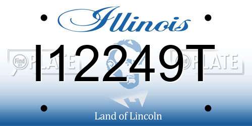 I12249T Illinois License Plate