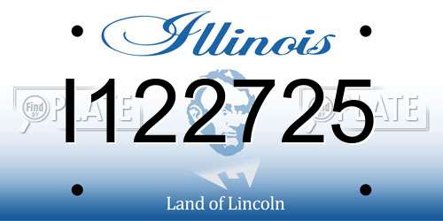 I122725 Illinois License Plate