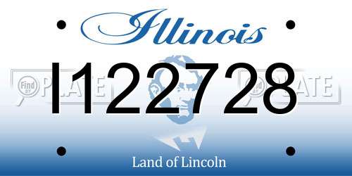 I122728 Illinois License Plate