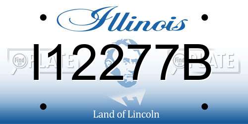 I12277B Illinois License Plate