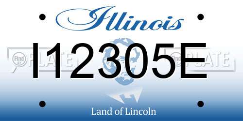 I12305E Illinois License Plate