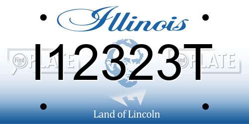 I12323T Illinois License Plate