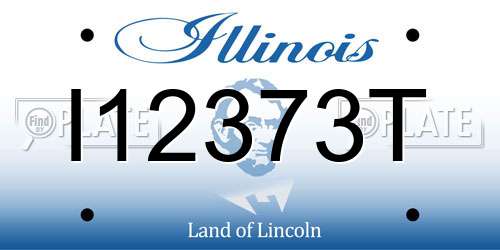 I12373T Illinois License Plate