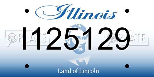 I125129 Illinois License Plate