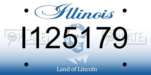 I125179 Illinois License Plate