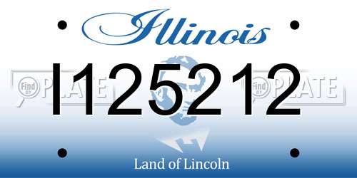 I125212 Illinois License Plate