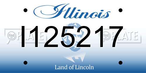 I125217 Illinois License Plate