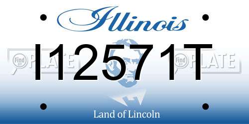 I12571T Illinois License Plate