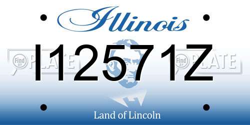 I12571Z Illinois License Plate