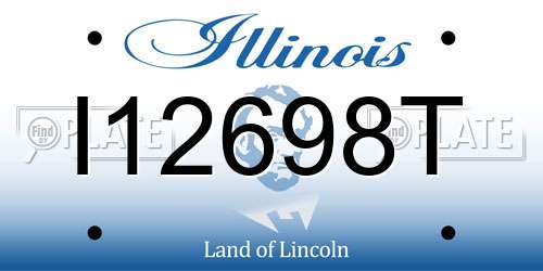 I12698T Illinois License Plate