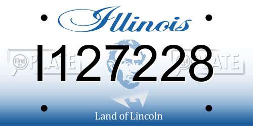 I127228 Illinois License Plate